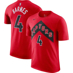 Scottie Barnes Toronto Raptors Icon 2022/23 Name & Number T-Shirt Red - NBA