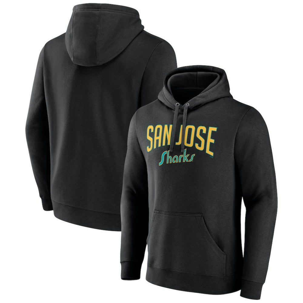 San Jose Sharks Fanatics Special Edition 2.0 Wordmark Pullover Hoodie - Black - NHL