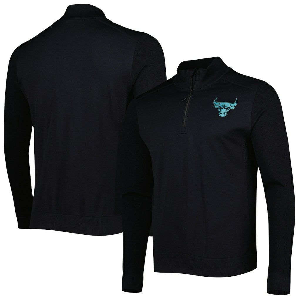Chicago Bulls Levelwear Nano Engineered Knit Fabric Quarter-Zip Jacket Black - NBA
