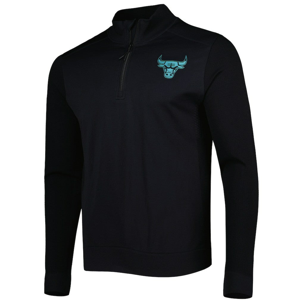 Chicago Bulls Levelwear Nano Engineered Knit Fabric Quarter-Zip Jacket Black - NBA