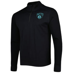 Brooklyn Nets Levelwear Nano Engineered Knit Fabric Quarter-Zip Jacket Black - NBA