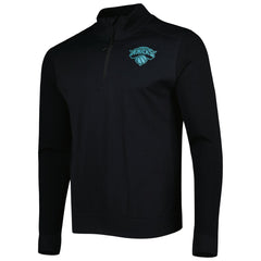 New York Knicks Levelwear Nano Engineered Knit Fabric Quarter-Zip Jacket Black - NBA