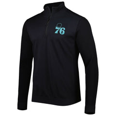 Philadelphia 76ers Levelwear Nano Engineered Knit Fabric Quarter-Zip Jacket Black - NBA