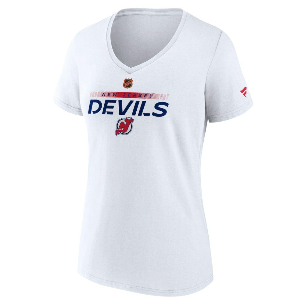 New Jersey Devils Fanatics Women's Special Edition V-Neck T-Shirt - White - NHL
