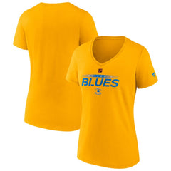 St. Louis Blues Fanatics Women's Special Edition V-Neck T-Shirt - Gold - NHL
