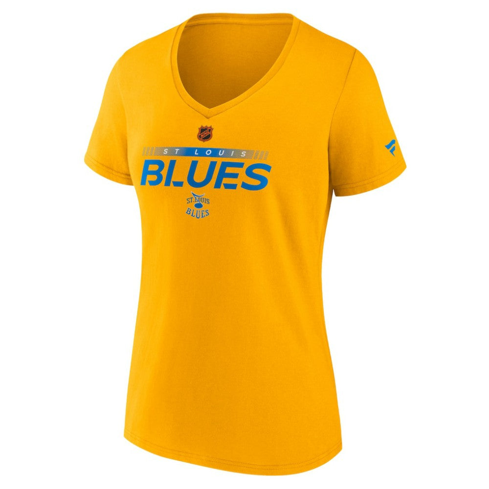 St. Louis Blues Fanatics Women's Special Edition V-Neck T-Shirt - Gold - NHL