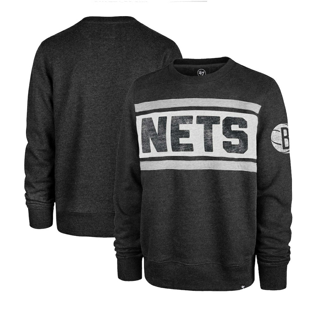 Brooklyn Nets '47 Tribeca Emerson Pullover Sweatshirt Heather Black - NBA