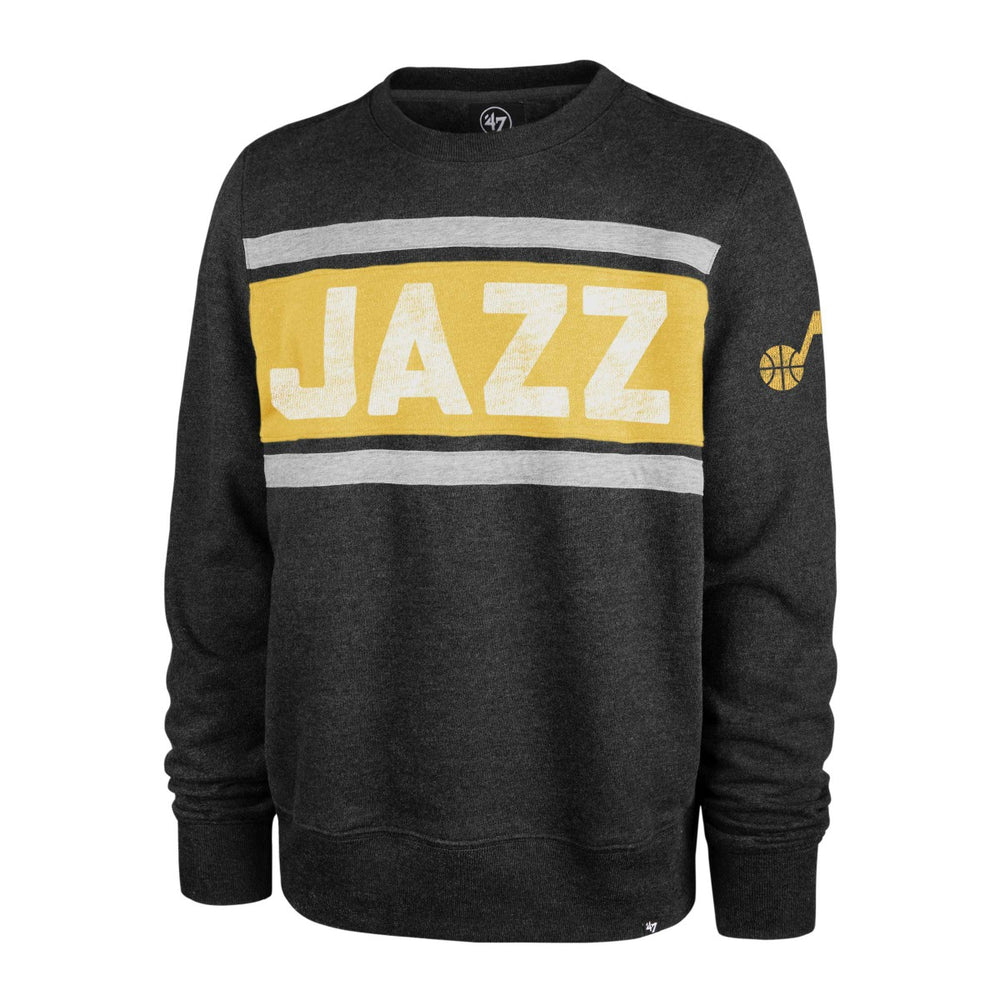 Utah Jazz '47 Tribeca Emerson Pullover Sweatshirt Heather Black - NBA