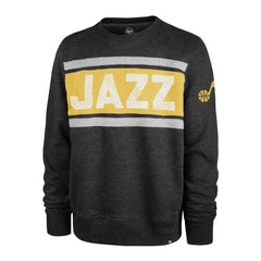 Utah Jazz '47 Tribeca Emerson Pullover Sweatshirt Heather Black - NBA