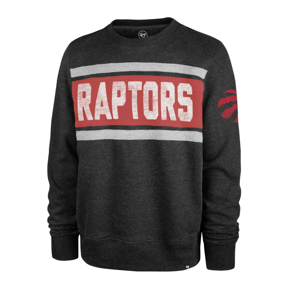 Toronto Raptors '47 Tribeca Emerson Pullover Sweatshirt Heather Black - NBA