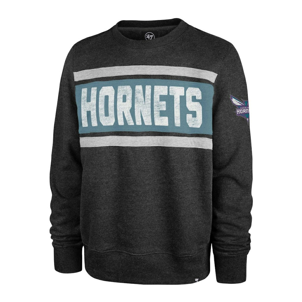 Charlotte Hornets '47 Tribeca Emerson Pullover Sweatshirt Heather Black - NBA
