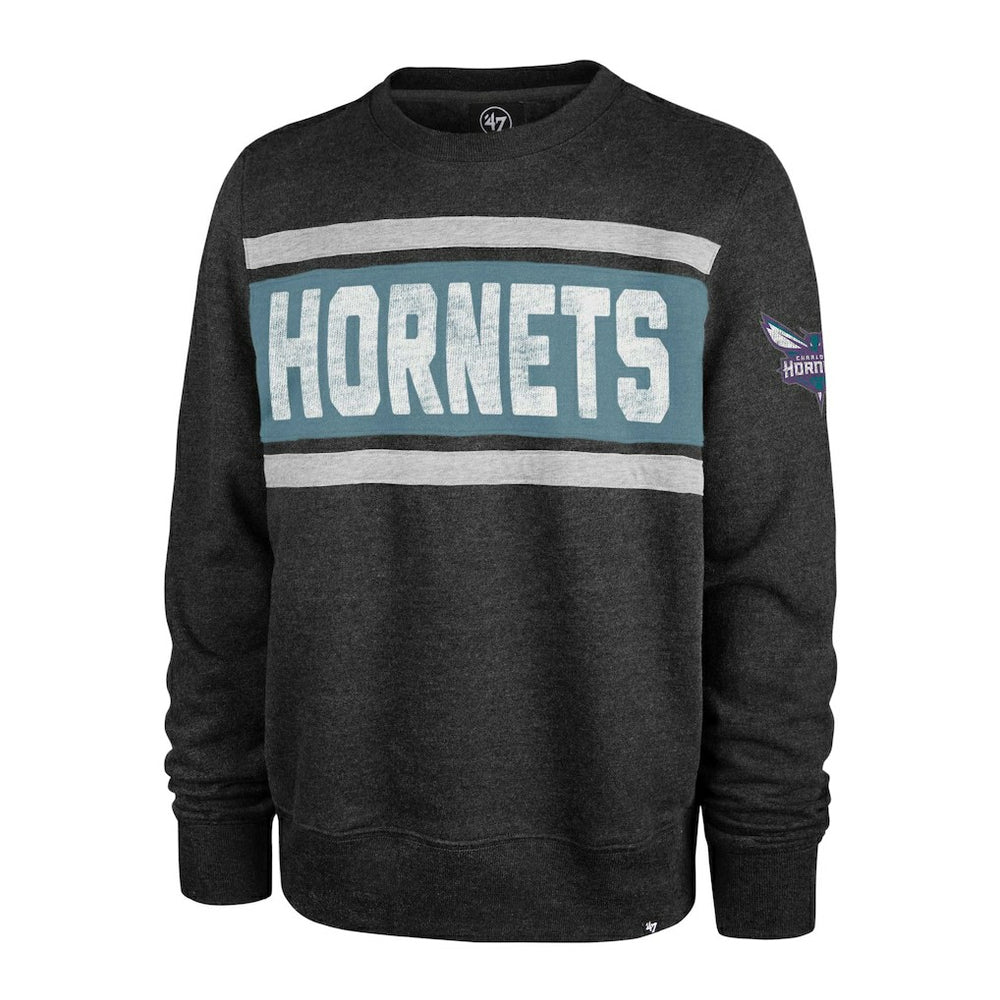 Charlotte Hornets '47 Tribeca Emerson Pullover Sweatshirt Heather Black - NBA