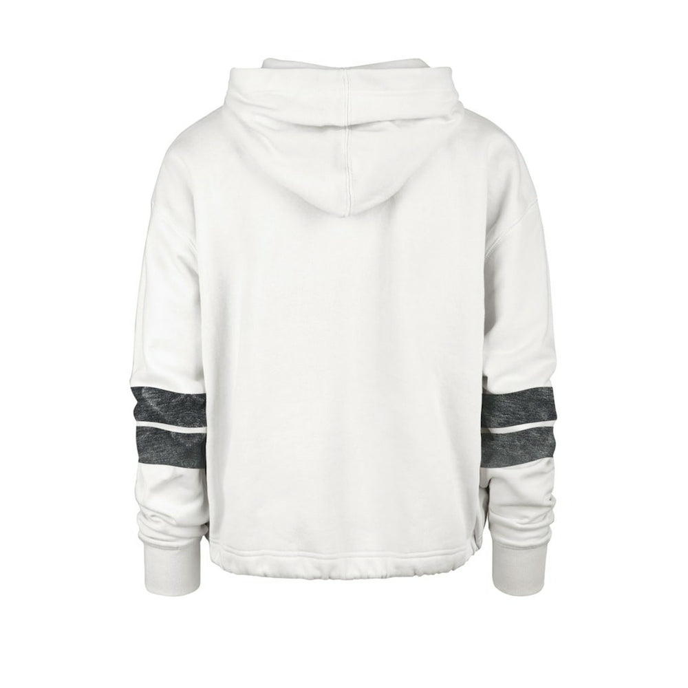 Brooklyn Nets '47 Women's Emerson Stripe Cropped Pullover Hoodie Cream - NBA