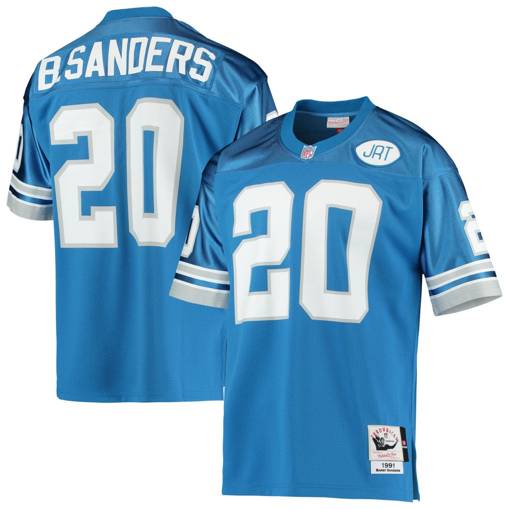 Barry Sanders Detroit Lions 1991 Authentic Throwback Retired Player Jersey Blue | Mitchell & Ness