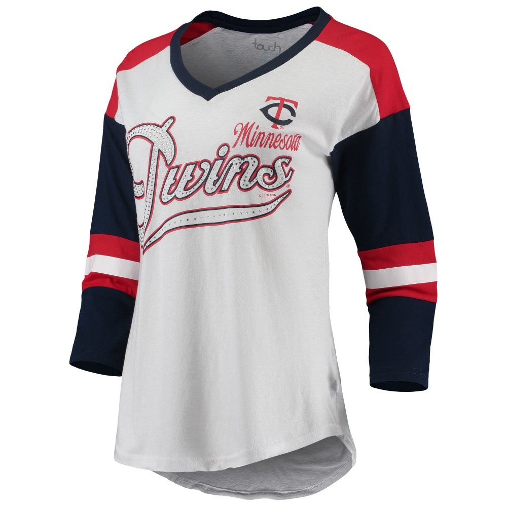 Minnesota Twins Touch Women's Base Runner 3/4-Sleeve V-Neck T-Shirt - MLB