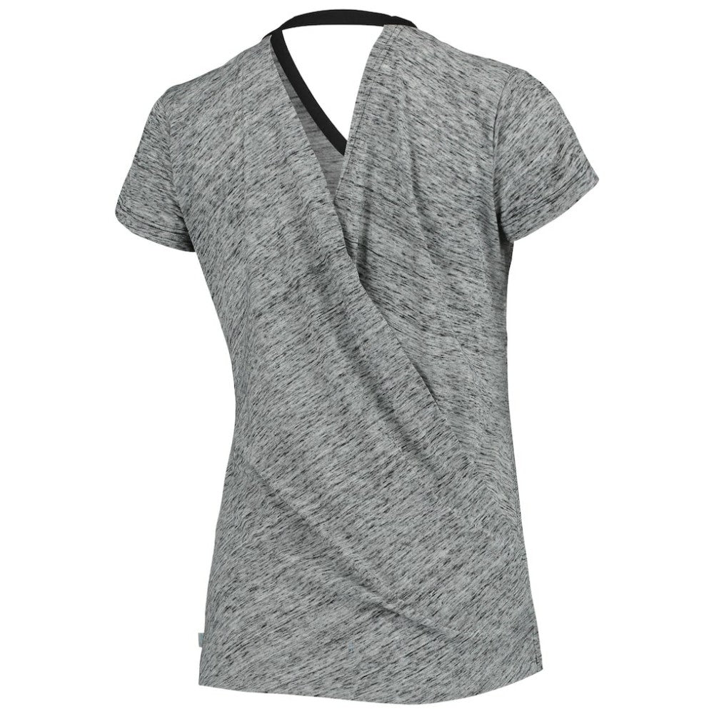 Colorado Rockies Touch Women's Hail Mary Back Wrap Space-Dye V-Neck T-Shirt - MLB