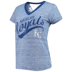 Kansas City Royals Touch Women's Hail Mary Back Wrap Space-Dye V-Neck T-Shirt - MLB