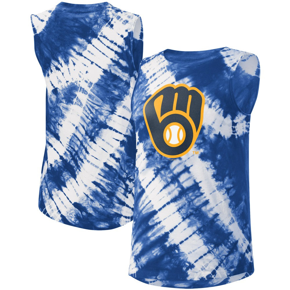 Milwaukee Brewers Touch Women's Money Ball Tie-Dye Tank Top - MLB