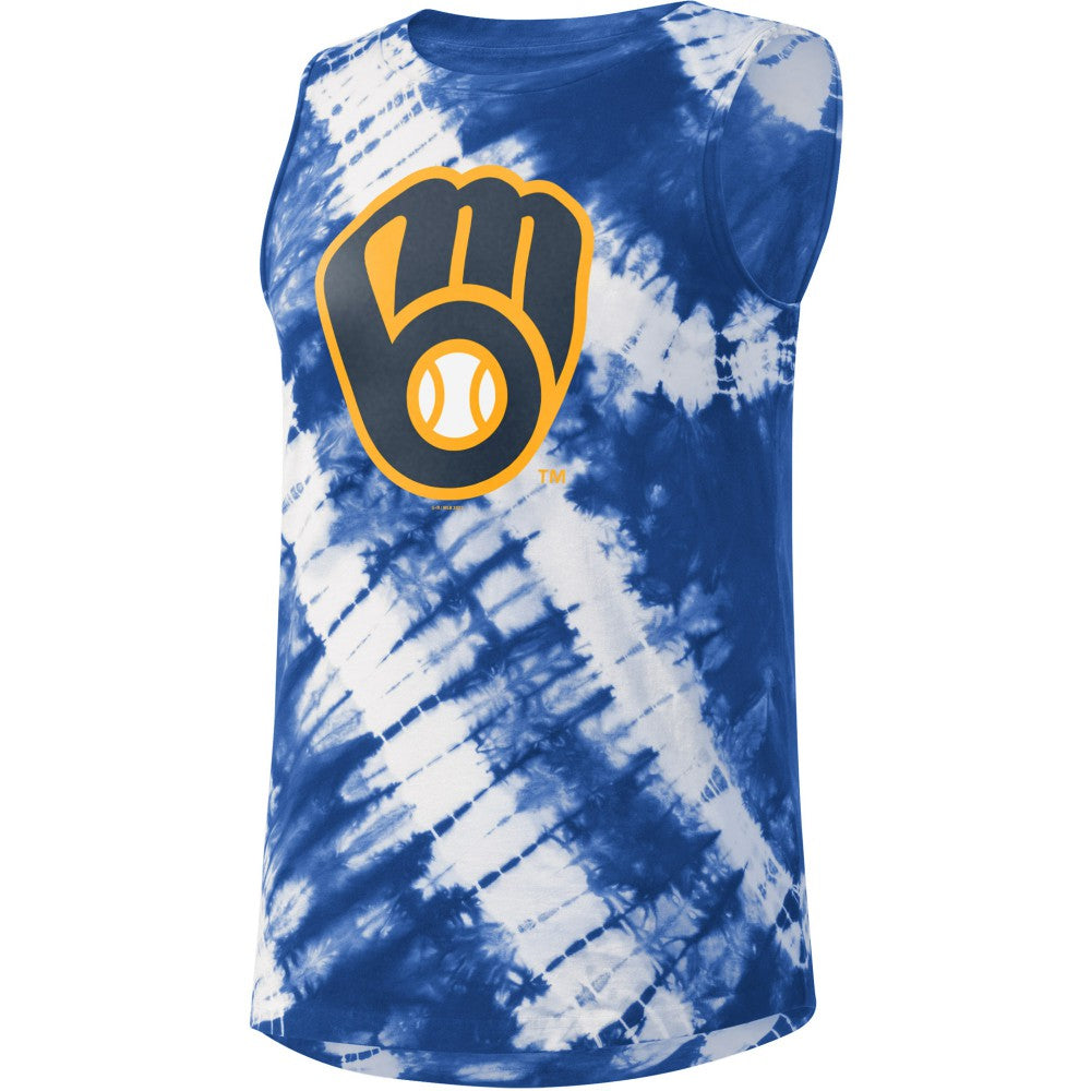 Milwaukee Brewers Touch Women's Money Ball Tie-Dye Tank Top - MLB