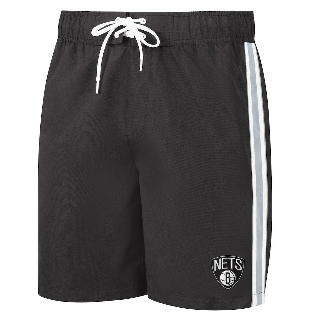 Brooklyn Nets G-III Sports by Carl Banks Sand Beach Volley Swim Shorts Black/Gray - NBA