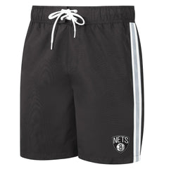 Brooklyn Nets G-III Sports by Carl Banks Sand Beach Volley Swim Shorts Black/Gray - NBA