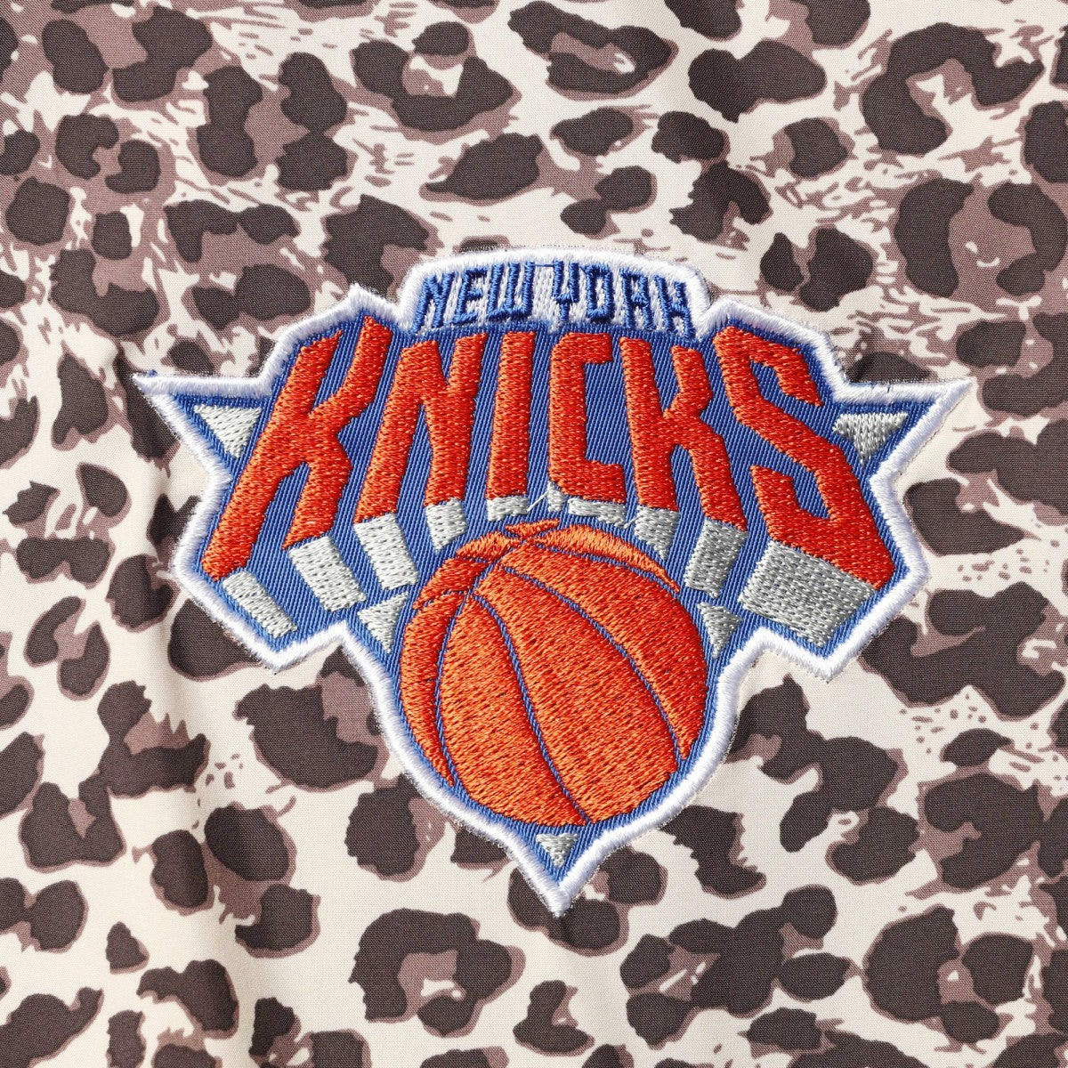 New York Knicks DKNY Sport Women's Gabriella Windbreaker Half-Zip Hoodie Leopard - NBA