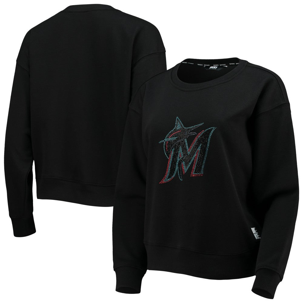 Miami Marlins DKNY Sport Women's Carrie Pullover Sweatshirt - MLB