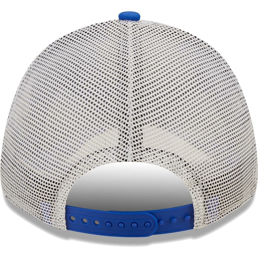 Los Angeles Rams New Era Logo Patch Trucker 9FORTY Snapback Hat Royal/White | NFL