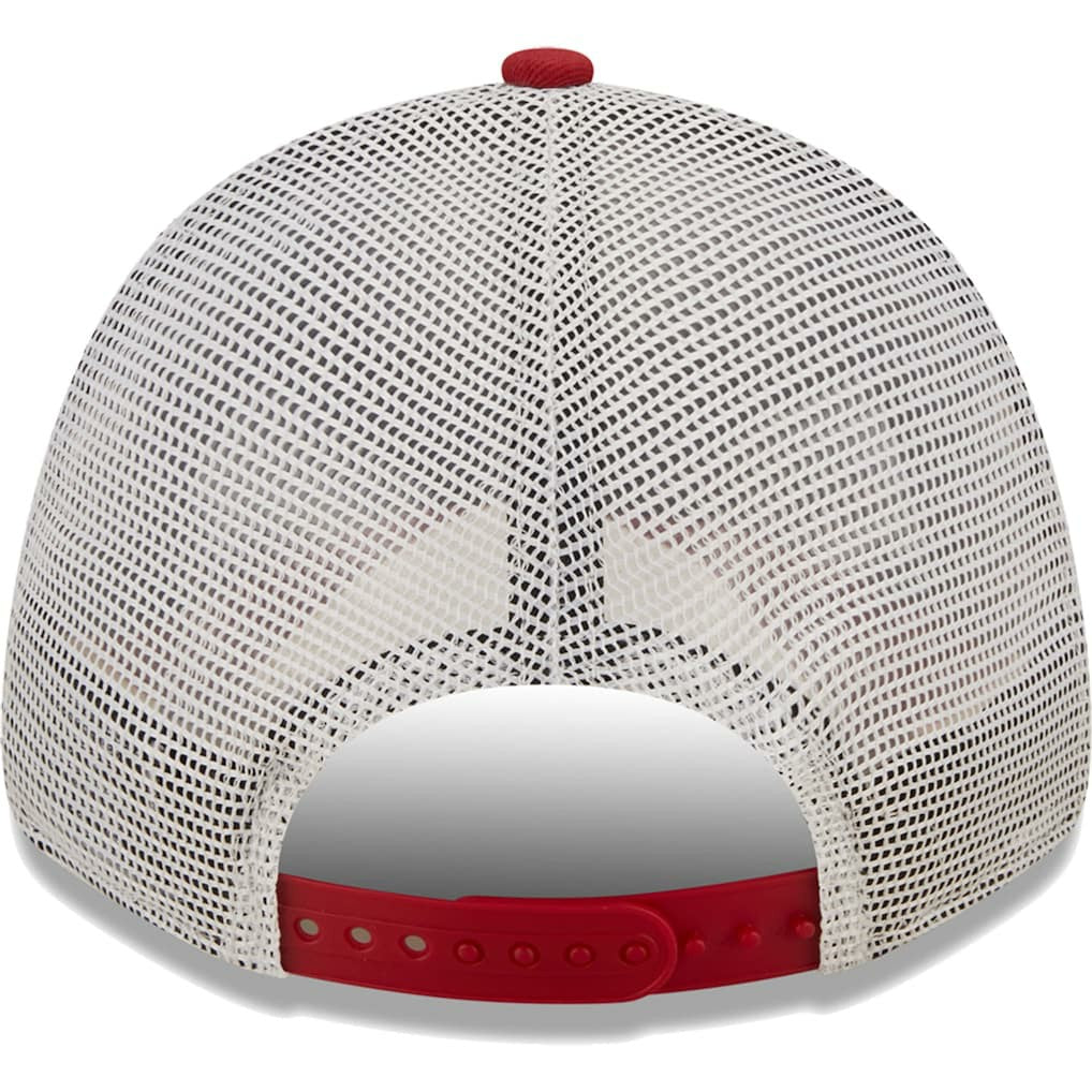 Arizona Cardinals New Era Logo Patch Trucker 9FORTY Snapback Hat Cardinal/White | NFL