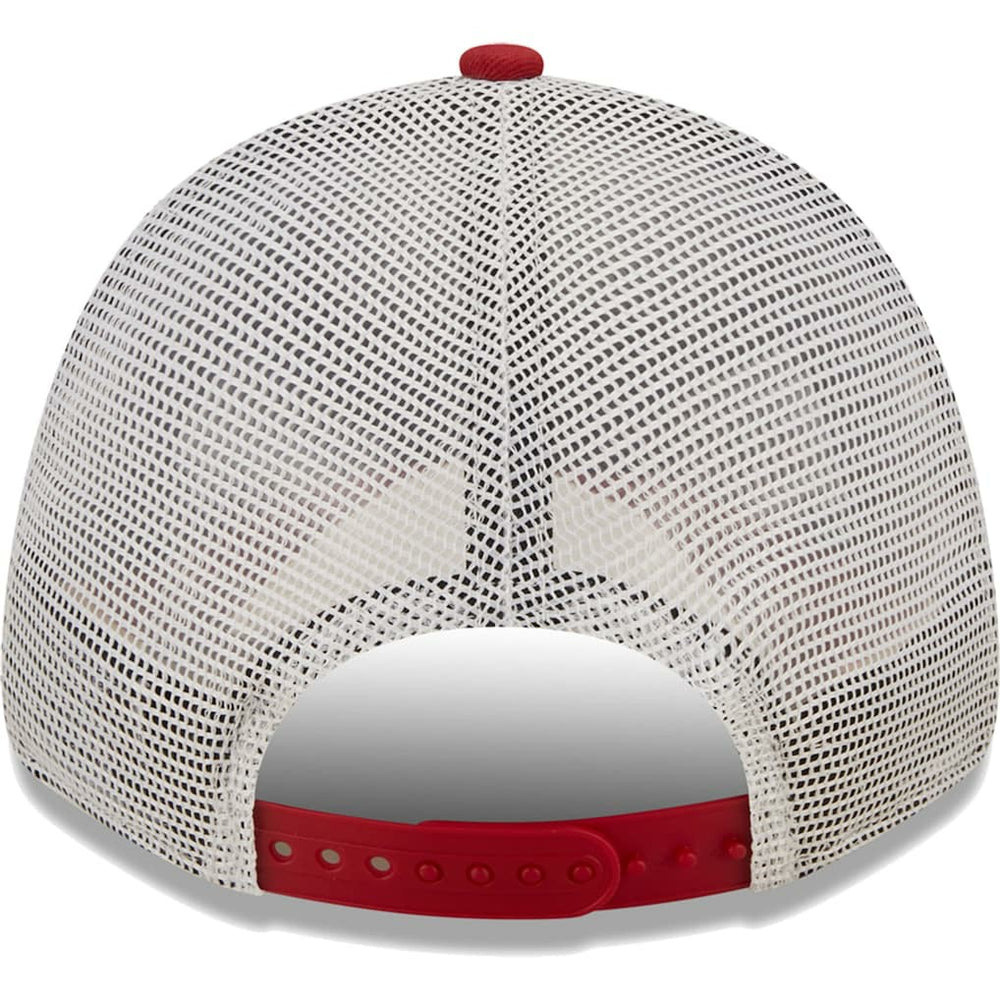 Arizona Cardinals New Era Logo Patch Trucker 9FORTY Snapback Hat Cardinal/White | NFL