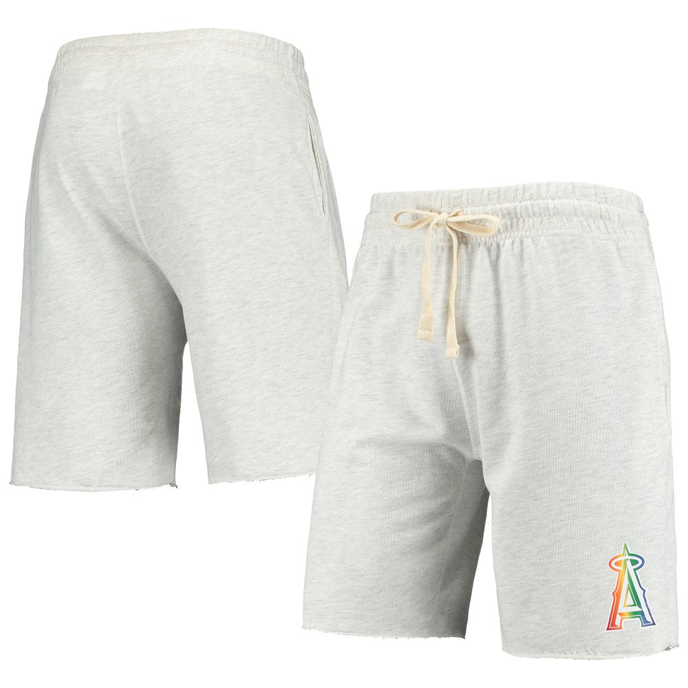 Los Angeles Angels Concepts Sport Mainstream Logo Terry Tri-Blend Shorts - MLB
