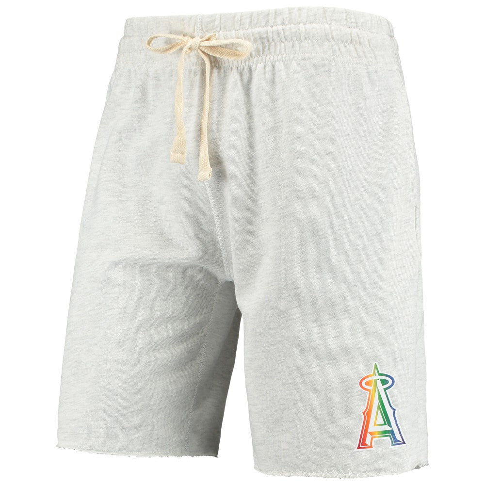 Los Angeles Angels Concepts Sport Mainstream Logo Terry Tri-Blend Shorts - MLB