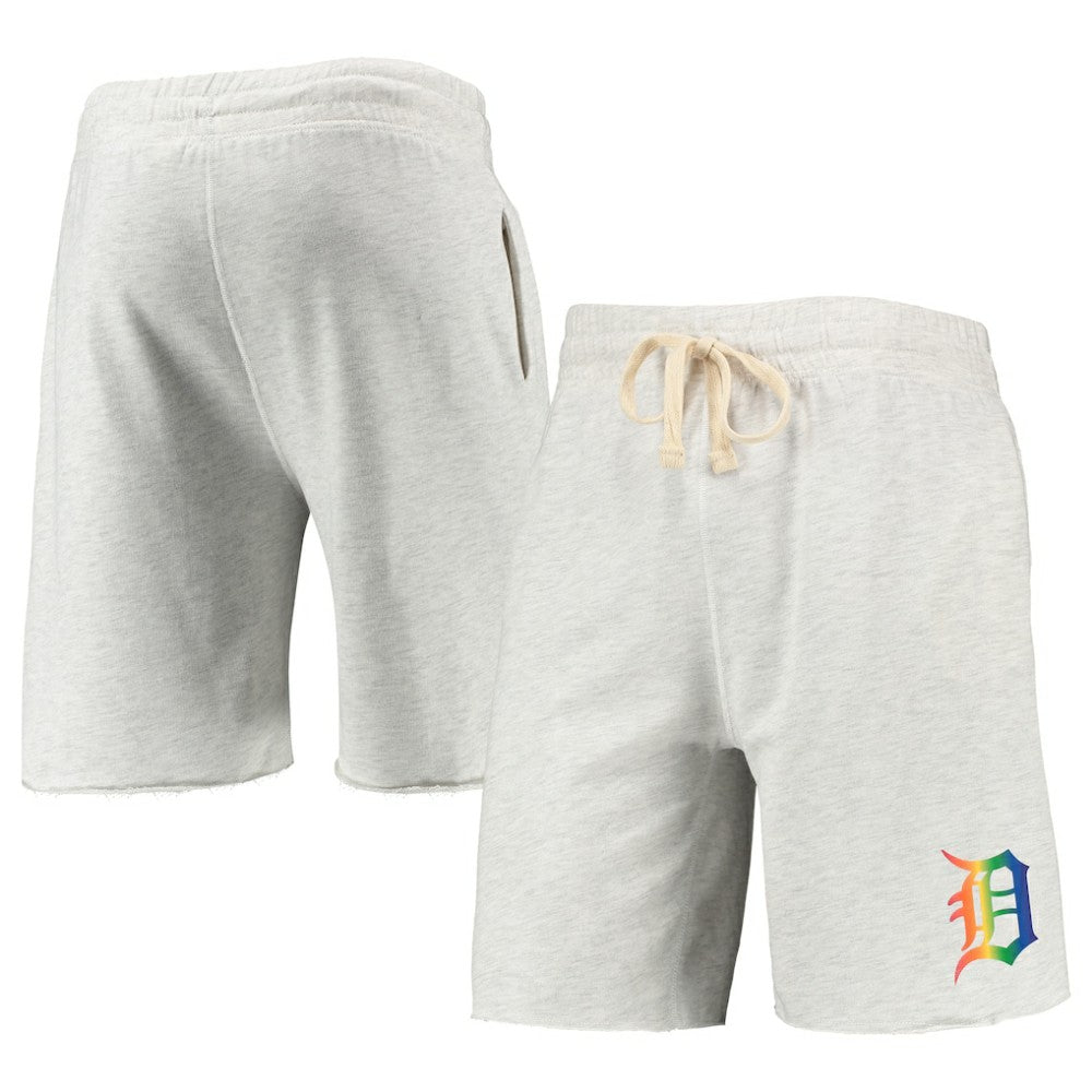 Detroit Tigers Concepts Sport Mainstream Logo Terry Tri-Blend Shorts - MLB