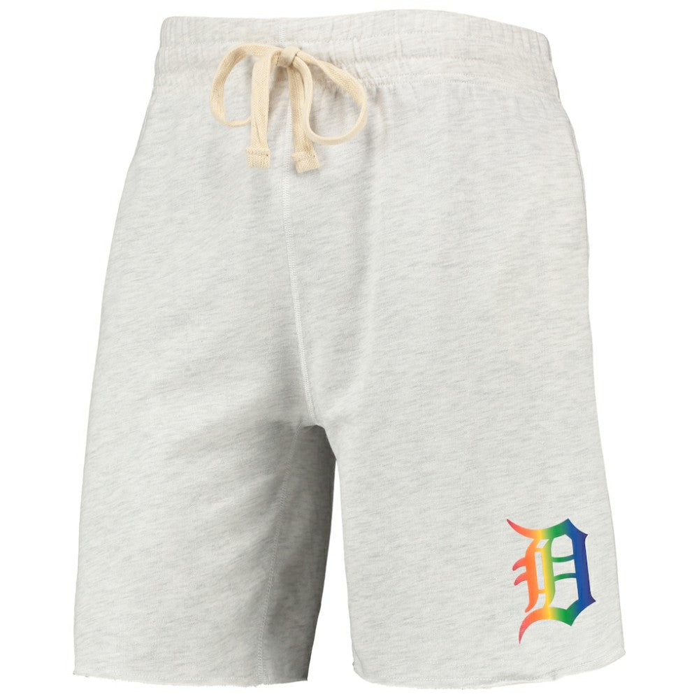 Detroit Tigers Concepts Sport Mainstream Logo Terry Tri-Blend Shorts - MLB