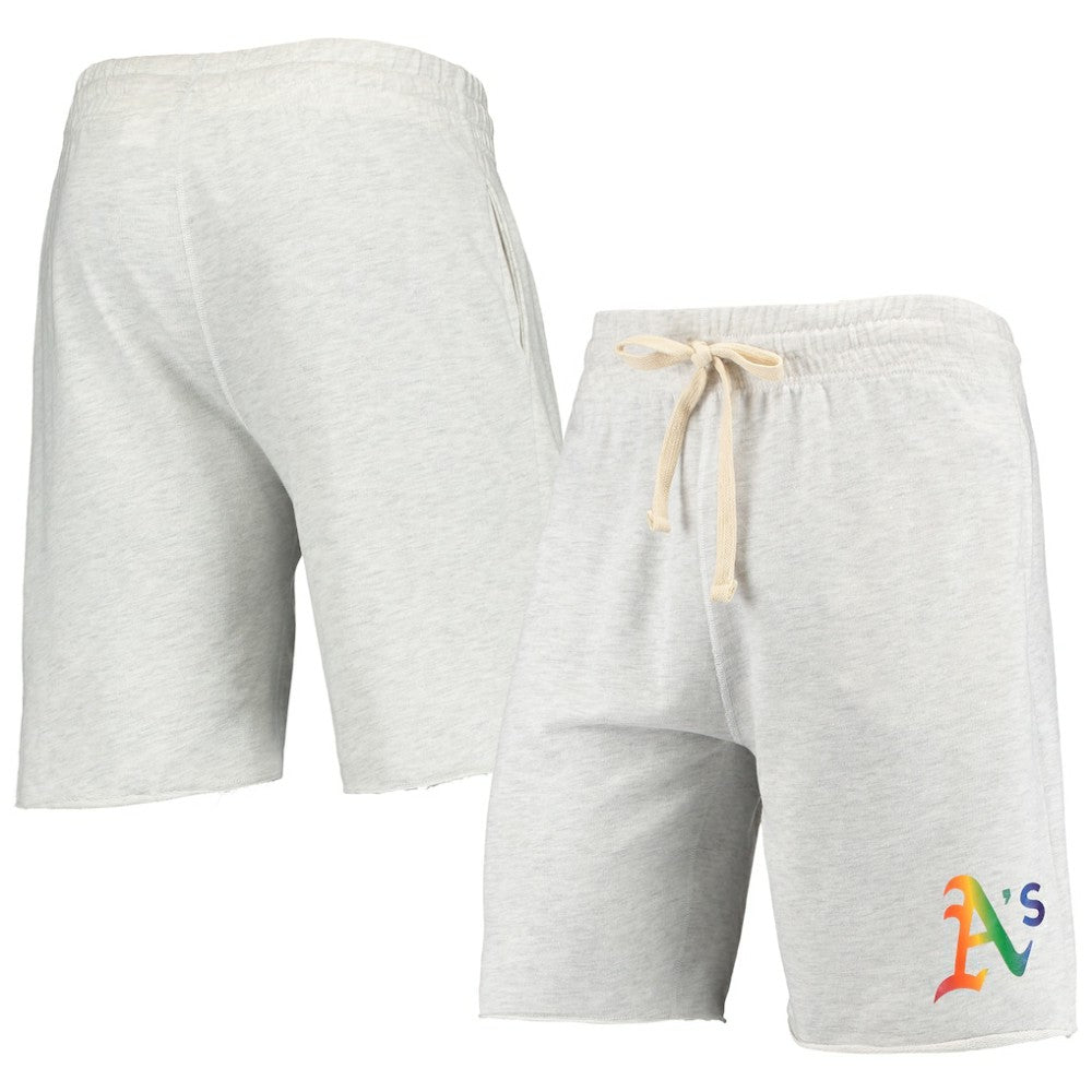 Athletics Concepts Sport Mainstream Logo Terry Tri-Blend Shorts - MLB
