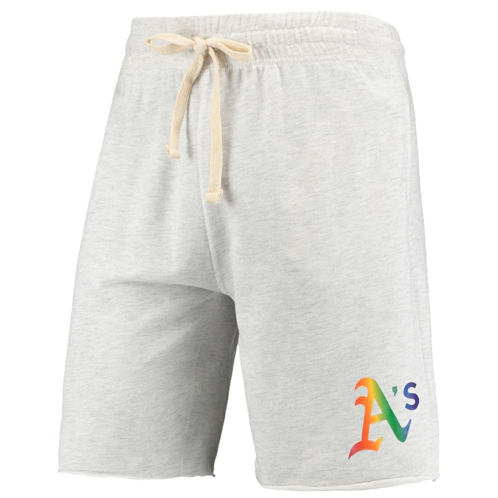 Athletics Concepts Sport Mainstream Logo Terry Tri-Blend Shorts - MLB