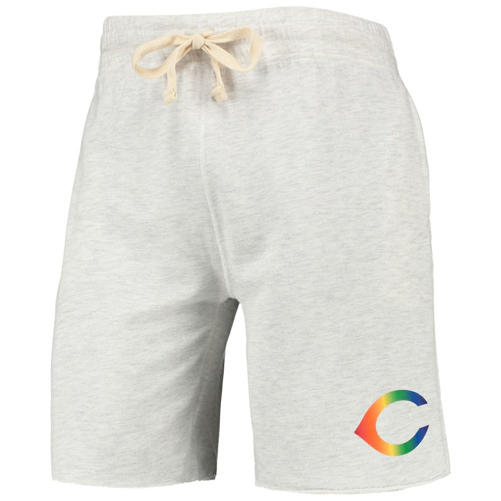 Cincinnati Reds Concepts Sport Mainstream Logo Terry Tri-Blend Shorts - MLB