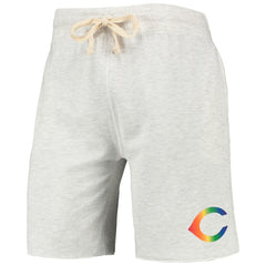 Cincinnati Reds Concepts Sport Mainstream Logo Terry Tri-Blend Shorts - MLB
