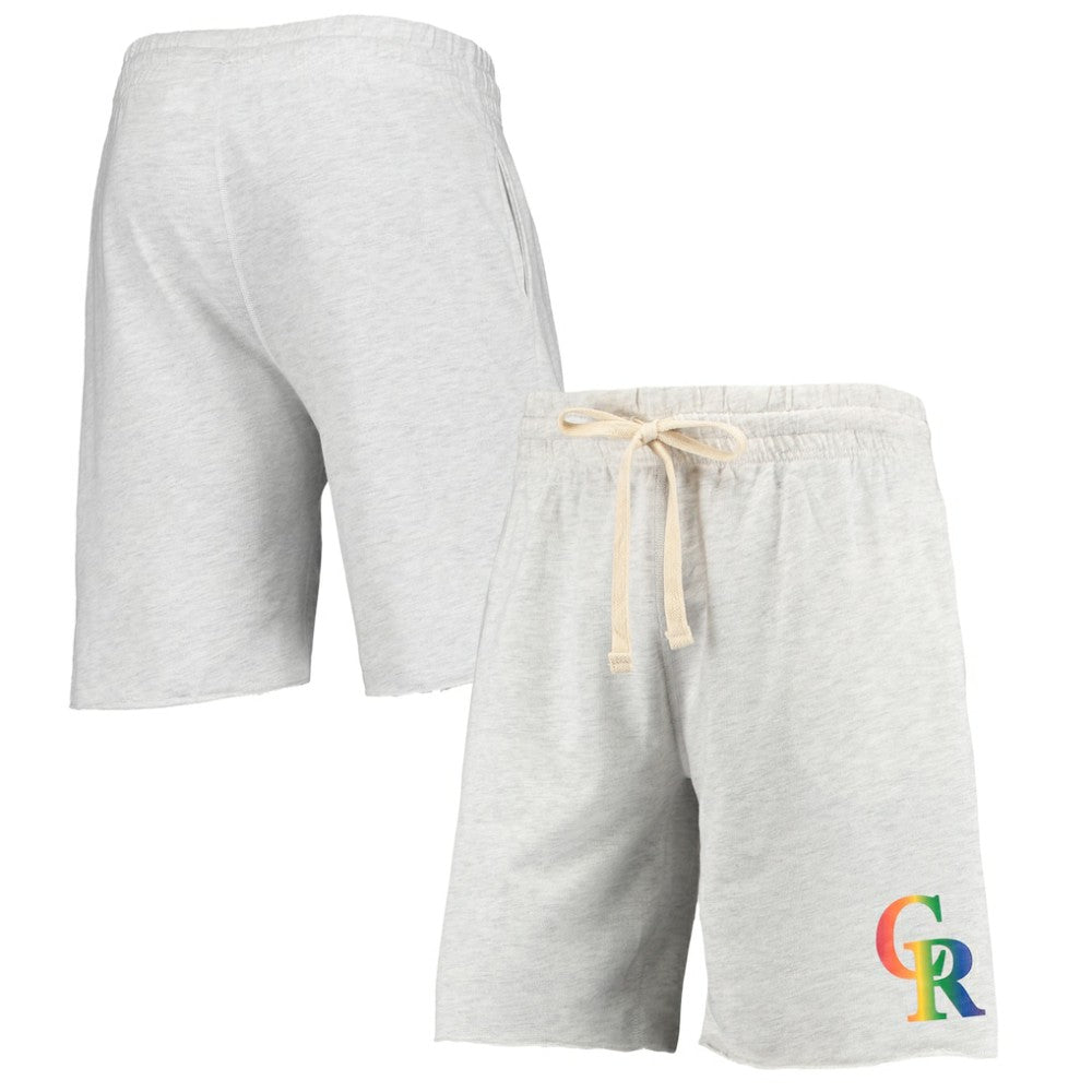 Colorado Rockies Concepts Sport Mainstream Logo Terry Tri-Blend Shorts - MLB