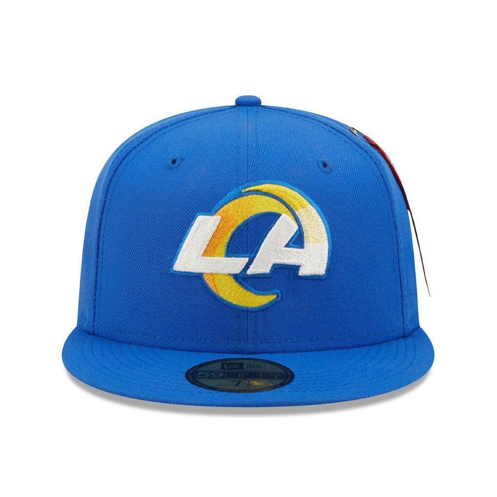 Los Angeles Rams New Era x Alpha Industries Alpha 59FIFTY Fitted Hat Royal | NFL