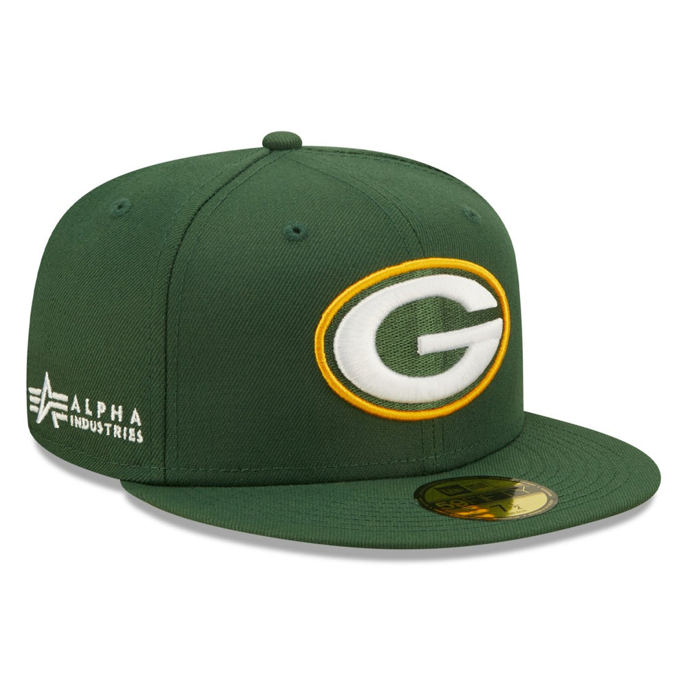 Green Bay Packers New Era x Alpha Industries Alpha 59FIFTY Fitted Hat Green | NFL
