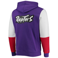 Toronto Raptors Hardwood Classics Fusion 2.0 Colorblock Pullover Hoodie Purple - NBA