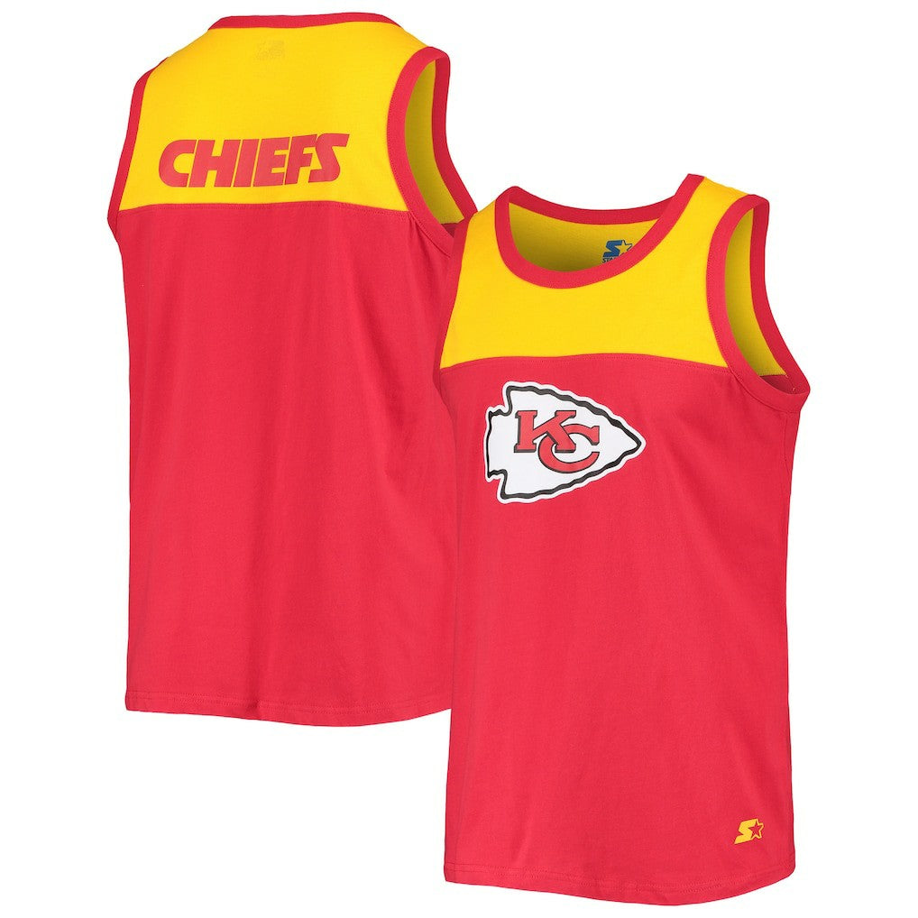 Kansas City Chiefs Starter Team Touchdown Fashion Tank Top Red/Gold | NFL