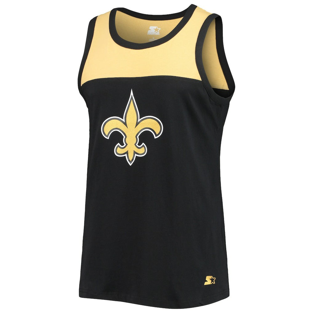 New Orleans Saints Starter Team Touchdown Fashion Tank Top Black/Gold | NFL