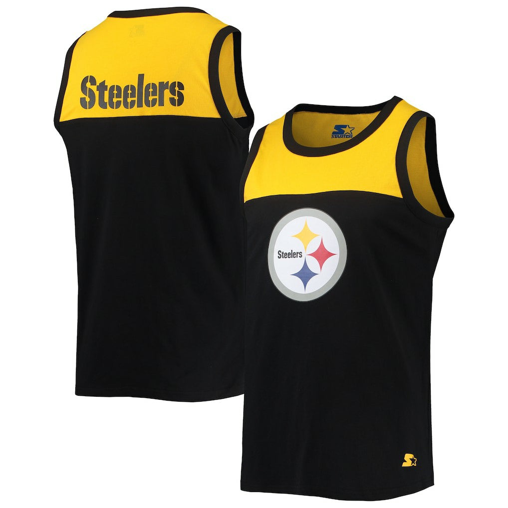 Pittsburgh Steelers Starter Team Touchdown Fashion Tank Top Black/Gold | NFL