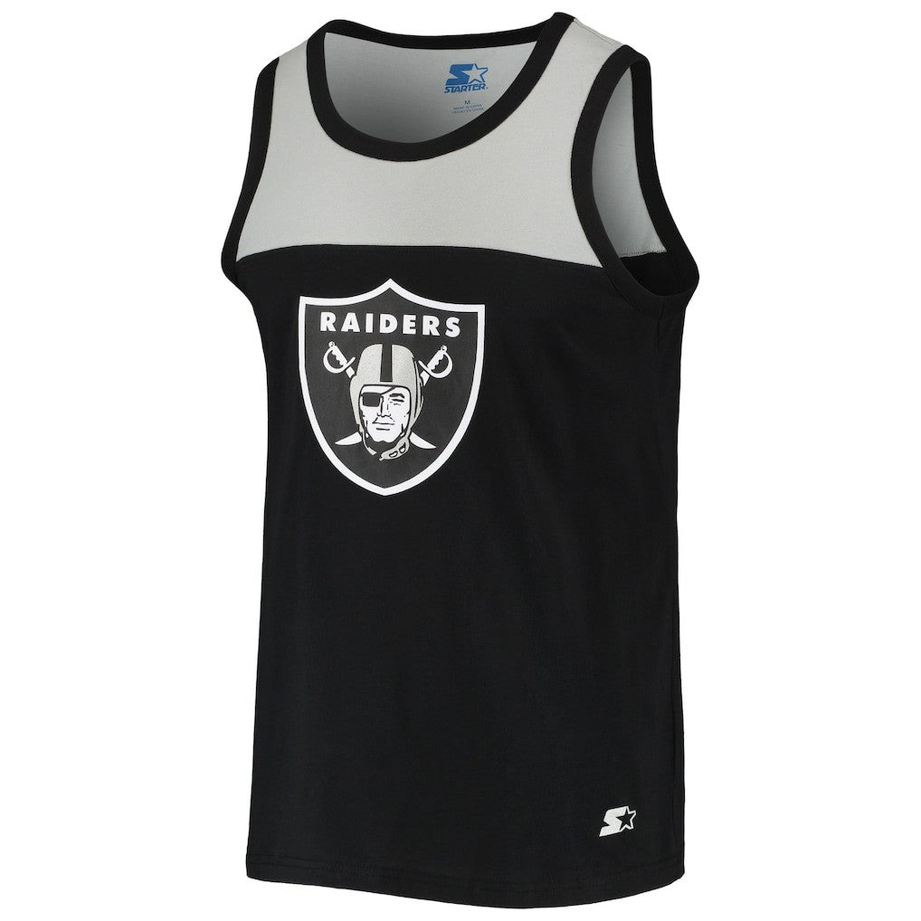 Las Vegas Raiders Starter Team Touchdown Fashion Tank Top Black/Silver | NFL