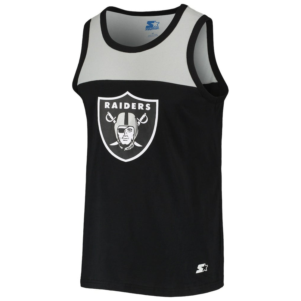 Las Vegas Raiders Starter Team Touchdown Fashion Tank Top Black/Silver | NFL