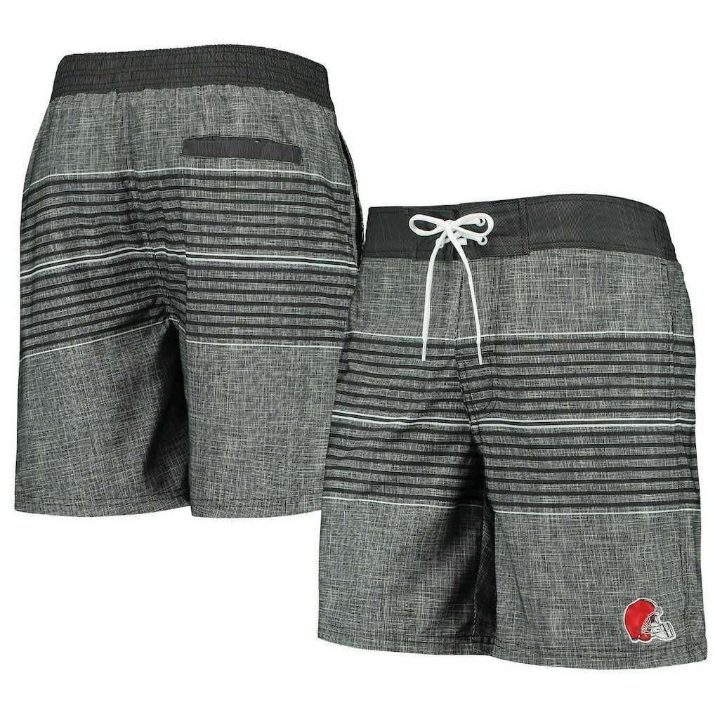 Cleveland Browns G-III Sports by Carl Banks Horizon Swim Shorts Black | NFL