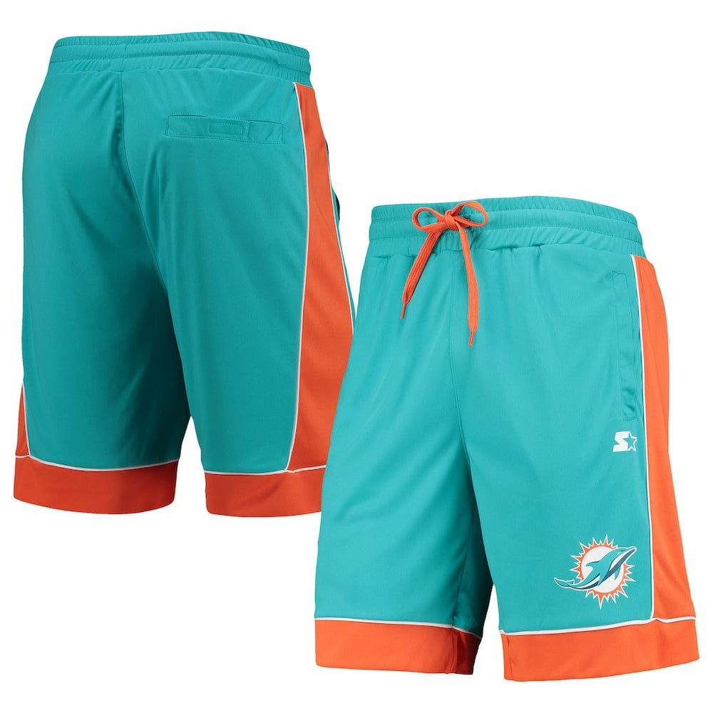 Miami Dolphins Starter Fan Favorite Fashion Shorts Aqua/Orange | NFL