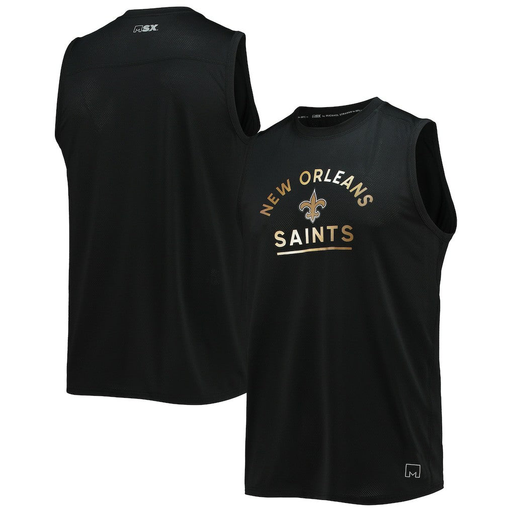 New Orleans Saints MSX by Michael Strahan Rebound Tank Top Black | NFL